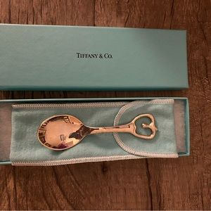 Tiffany & Co. Silver Open Heart Feeding Spoon